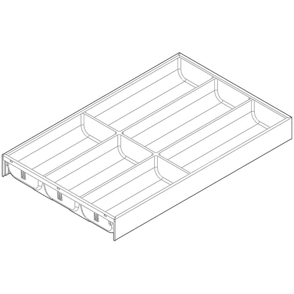 Blum Zc7s500bs3 Ambia-Line 20" Flatware Drawer Insert - Grey