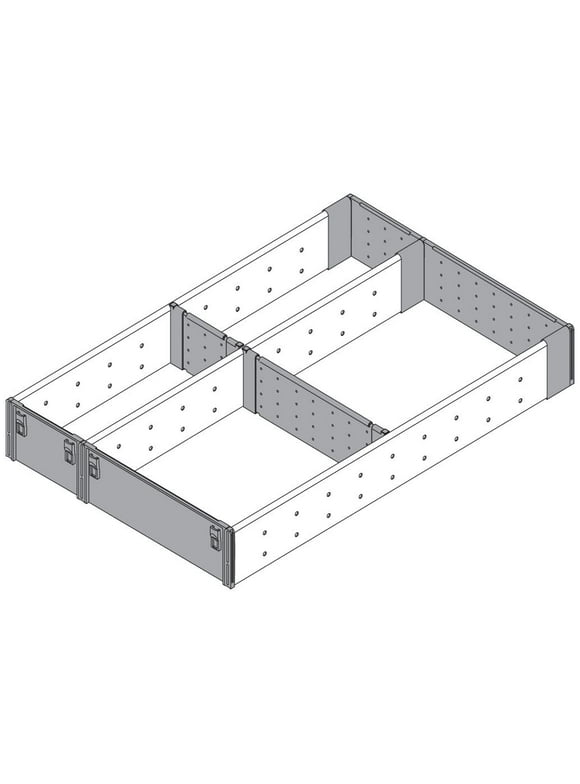 Blum Zhi.533Fi3a Tandem Orga-Line Wide Drawer Utensil Set For 21" Wide Cabinets - Nickel