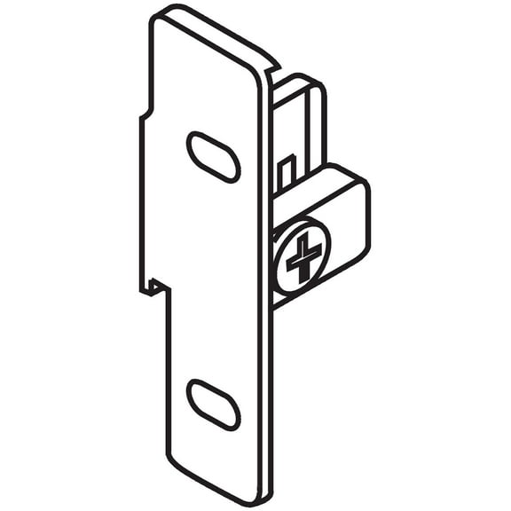Blum Zsf.1510.04 Metabox Right Screw-On Drawer Standard Front Fixing Bracket - Nickel