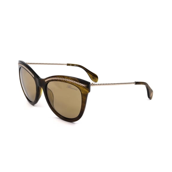 Blumarine sunglasses SBM707 WOMAN 54/20/135 1FJG VERDE STRIATO LUCIDO