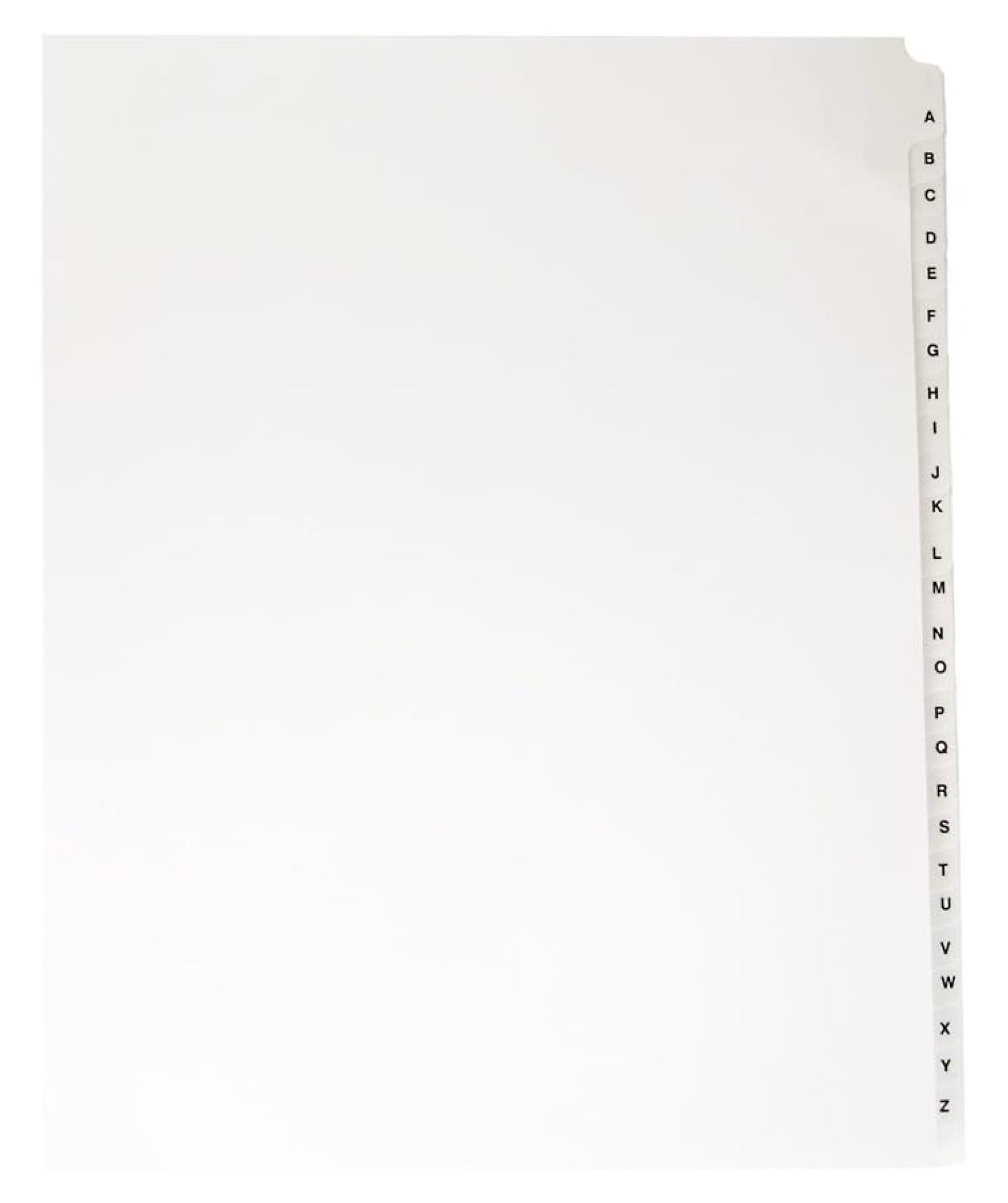 Blumberg Alphabetical, Letter Size, Side Tabbed, Index Tab Dividers, Collated Set of 26 Letters