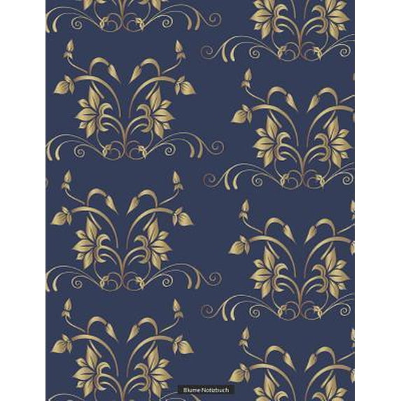 Blume Notizbuch: Din A4 150 Seiten - bl027 (Mit Inhaltsverzeichnis, Liniert Mit Rand, Seiten Numeriert, Mattes Vintage Softcover- Not Paperback