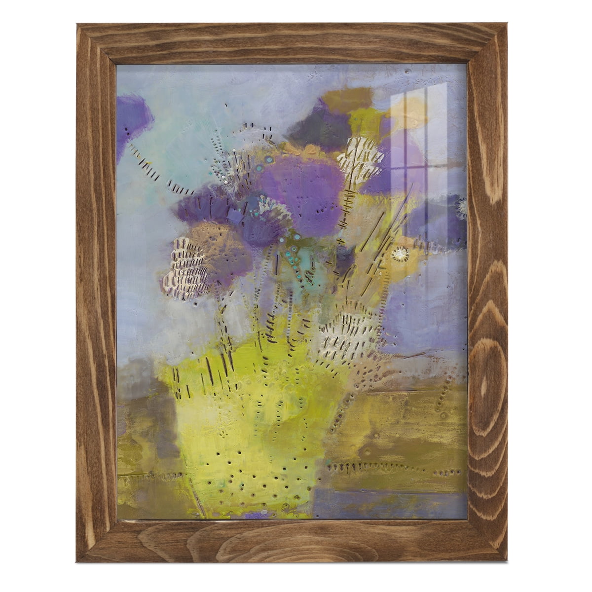 Blumen I -Framed Print w/glass-Walnut