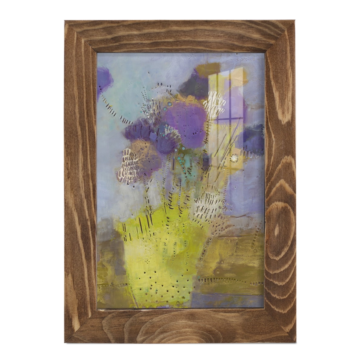 Blumen I -Framed Print w/glass-Walnut