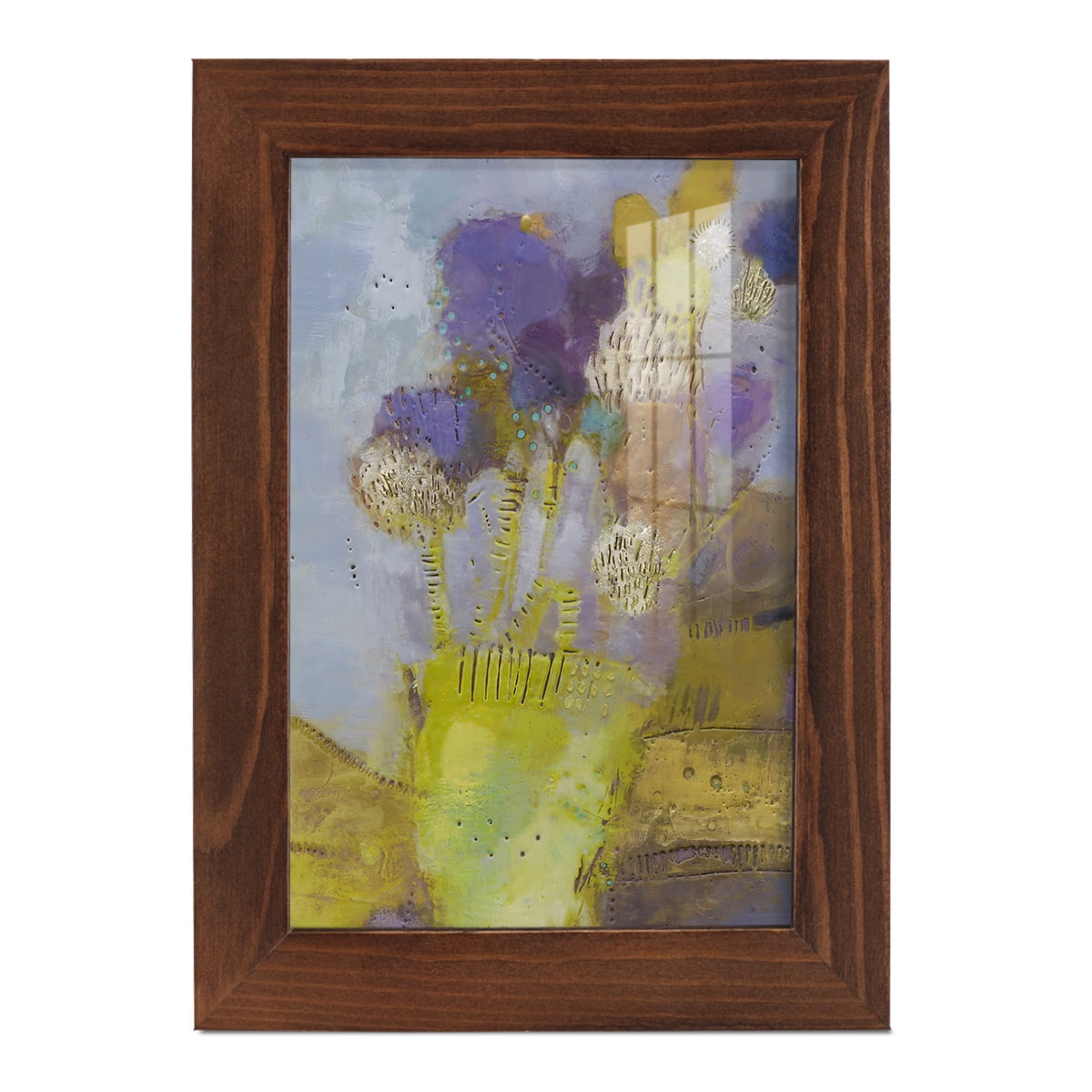 Blumen II -Framed Print w/glass-Chestnut