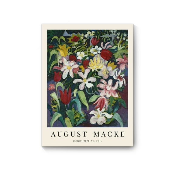 Blumenteppich by August Macke 1913, Framed Wall Art, Canvas Prints Poster