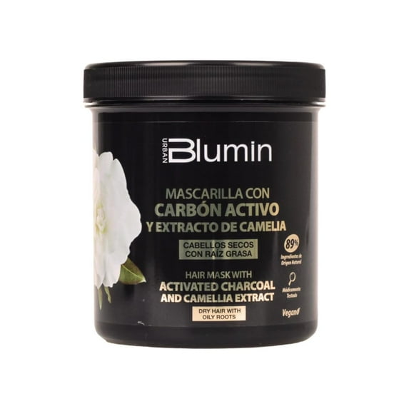 Blumin Activated Charcoal Mask with Camellia Extract - For Dry Oily Roots Hair, 700ml
