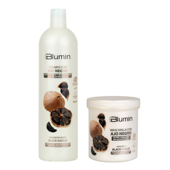 Blumin Black Garlic Shampoo (1000ml) and Black Garlic Mask (700 ml)