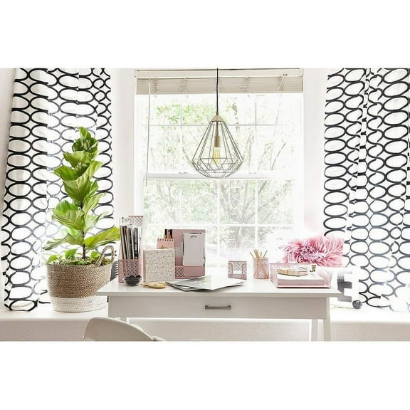 Blun Monaco 5 Piece Pink Metal Desk Organizer Set