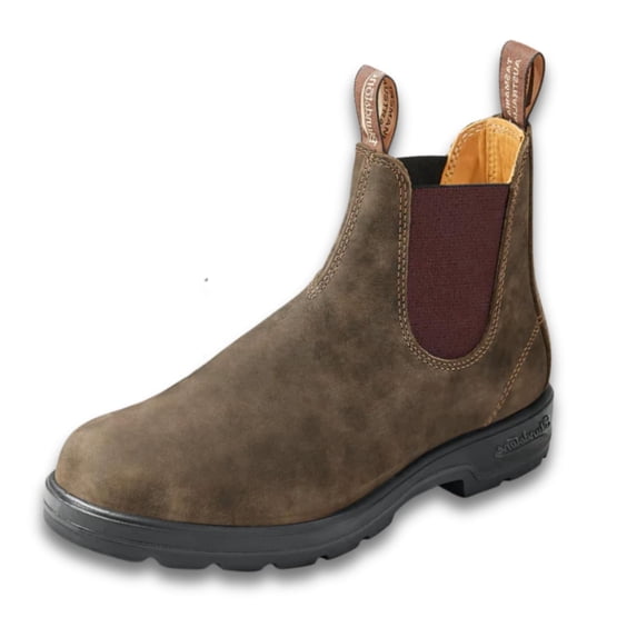 Blundstone 585 Unisex Classic Series Chelsea Boot for Men and Women with Shock Absorption and Premium Water Resistant Leather, Rustic Brown, 5.5 US Men / 7.5 US Women / 4.5 AU - AUTHORIZED DEALER