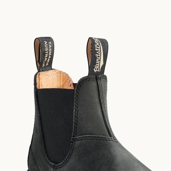 Blundstone 587 Unisex Classic Series Chelsea Boot for Men and Women with Shock Absorption and Premium Water Resistant Leather, Rustic Black, 9 US Men / 11 US Women / 8 AU - AUTHORIZED DEALER