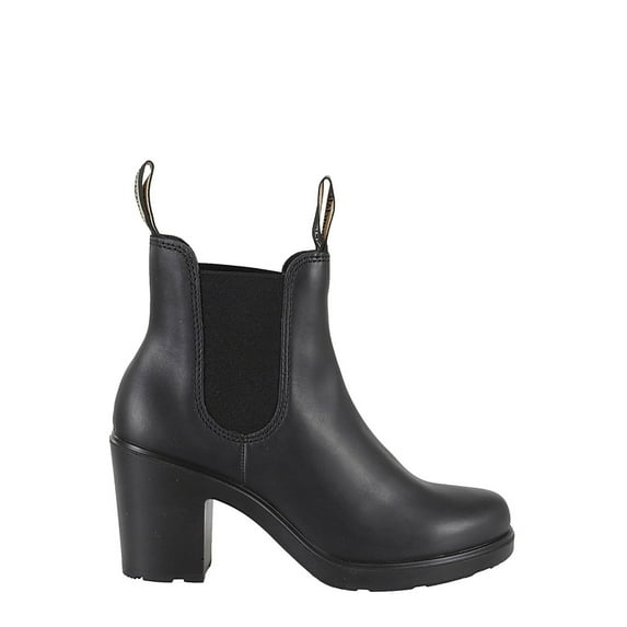 Blundstone Black Water-Repellent Leather Ankle Boots With Logo Tab Black (Women's)