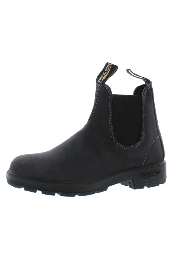 Elastic Sided Suede Boot Unisex Shoes Size 4, Color: Steel Grey