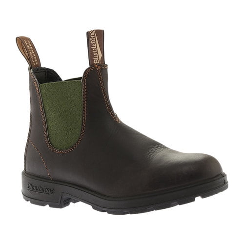 Blundstone Men's Shoes Shock Absorbing, Low Heel Boots Stout Brown/Olive Gore, 7.5