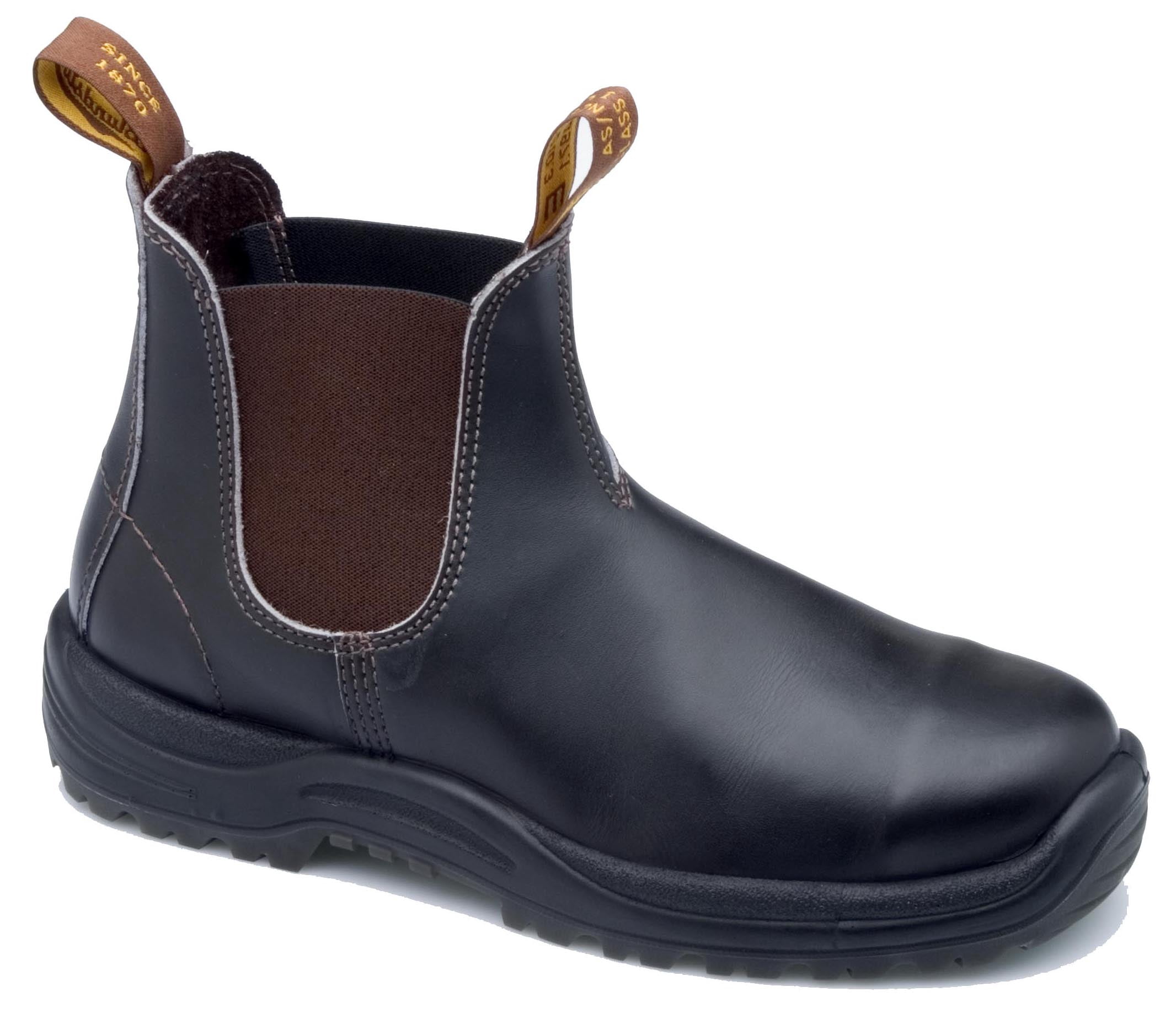 Blundstone #172 Work Series Steel Toe Safety Boots Size 11 Stout Brown Premium Leather Chelsea Boots, Work Series 172  main image 3