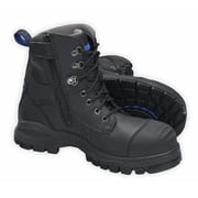 Blundstone Steel Toe Lace Up Side Zip, Water Resistant, Black, US size 10