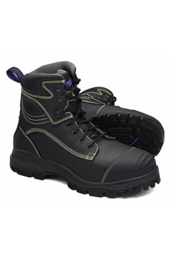 Steel Toe Lace Up, Water & Puncture Resistant, Black, US size 11.5