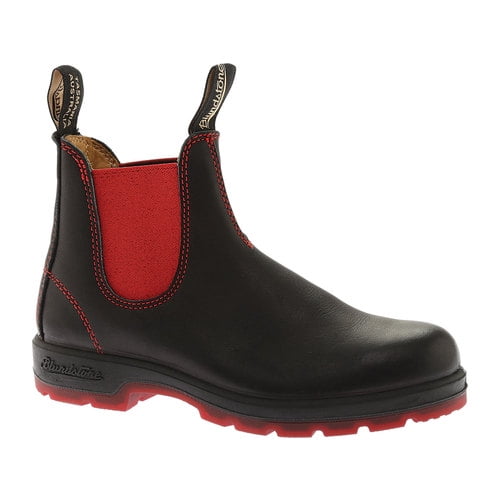 Blundstone Super 550 Series Chelsea Boot Black/Red Gore/Red Sole 6 M 