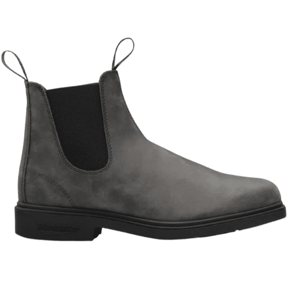 Blundstone Unisex Dress Series 1308 Chelsea Boots for Men and Women, Wide Chisel Toe Boots with Cushioned Midsole and Premium Leather, Rustic Black, 9 US Men / 11 US Women / 8 AU