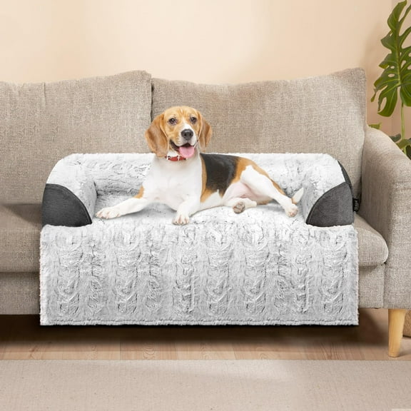 Blunique Dog Couch Bed Waterproof Pet Sofa Protector Detachable Cushion Washable, Gray 35 x 31 inch