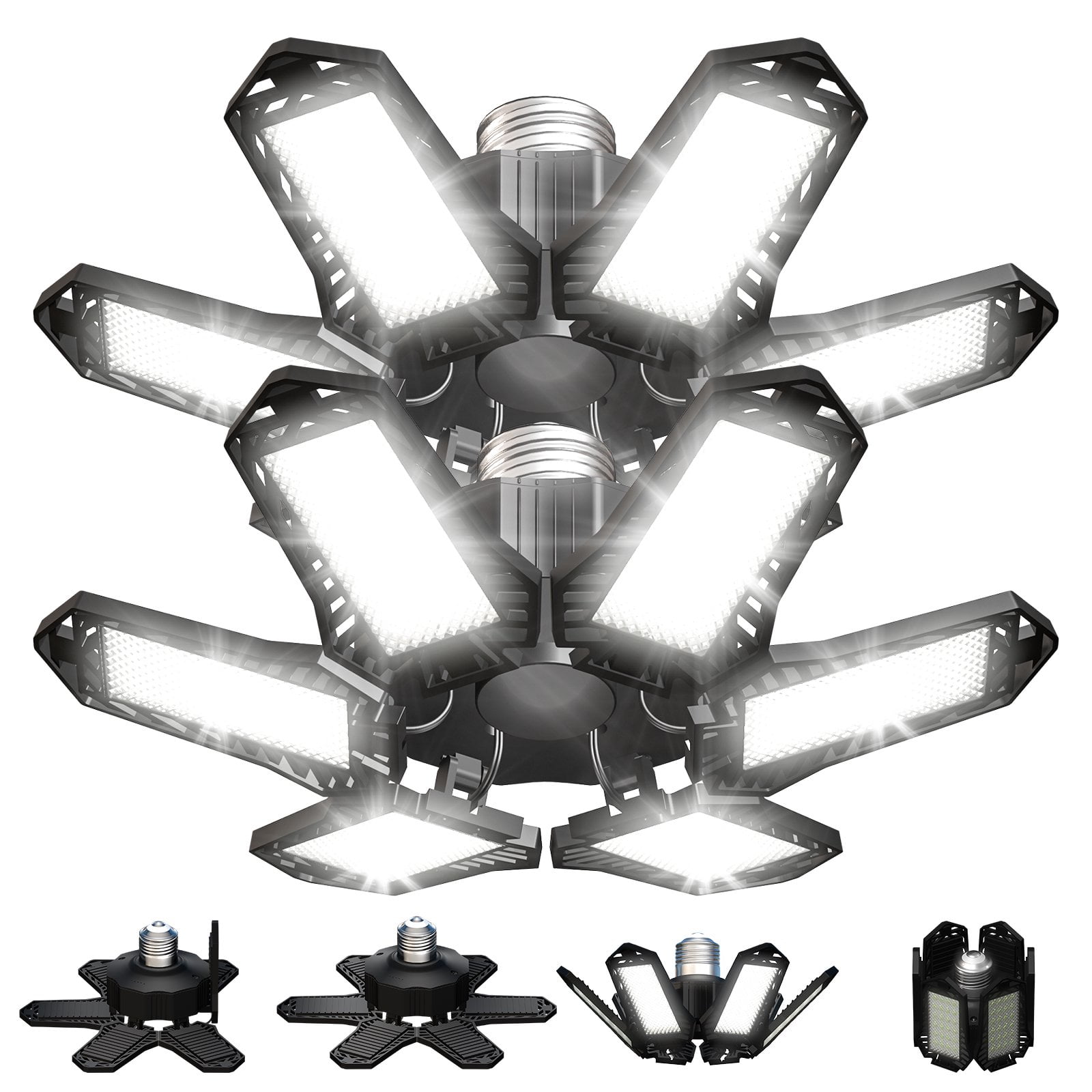 Sentryse LED Garage Lights Bulb 6500K 2200LM, E26/E27 Garage Ceiling Shop Light, 2 Pack
