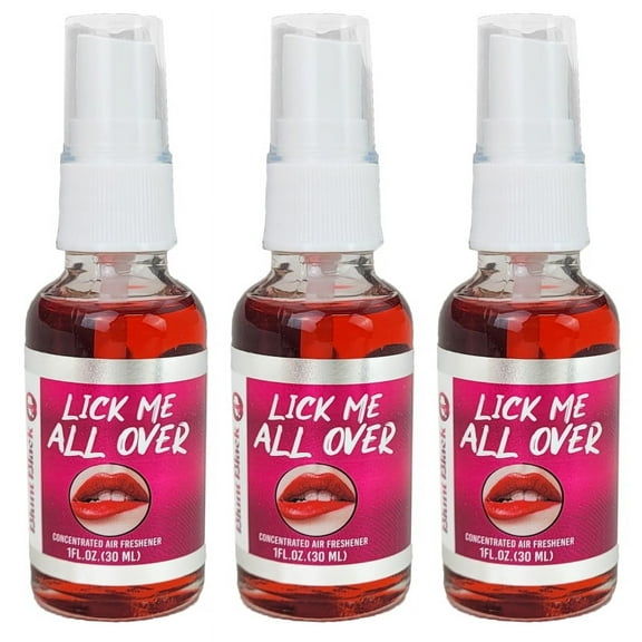 Blunt Black Concentrated Air Freshener Spray 1oz. Size Bottle 3-Pack - Lick Me All Over Scent