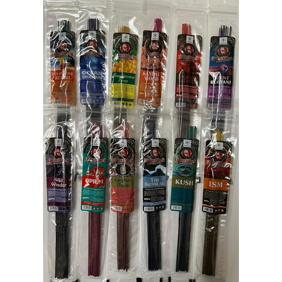 Blunt Black Variety Pack of 10.5" inch Incense Sticks, Set of 12, Assorted Fragrances