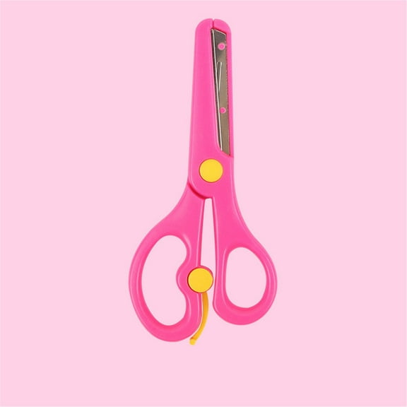 Blunt End Tip Pen Shape Scissors Portable Scissors Colorful Art Scissors Paper Cutting Diy Office Art Safe Blunt Tip Craft Sewing Scissors (Red)