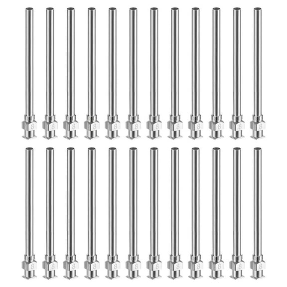 Blunt Tip Dispensing Needle, 24 Pcs 2 Inch Stainless Steel Liquid Dispenser Needles with Lure Lock 8g