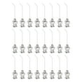 thumbnail image 1 of Blunt Tip Dispensing Needle 27 Gauge 1 Inch 45 Degrees Bent Flow, Silver Tone, 24pcs, 1 of 5