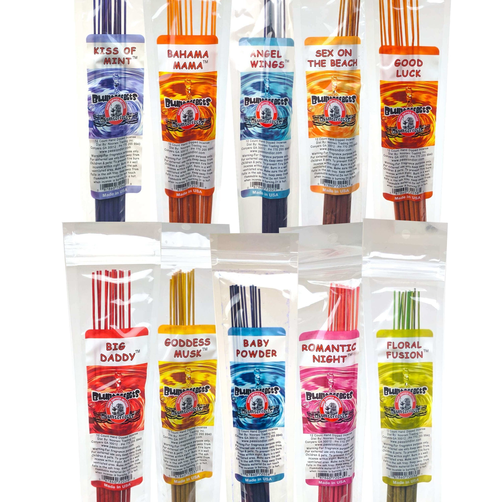 BluntEffects Incense Fragrance Wands Assorted 10 pack