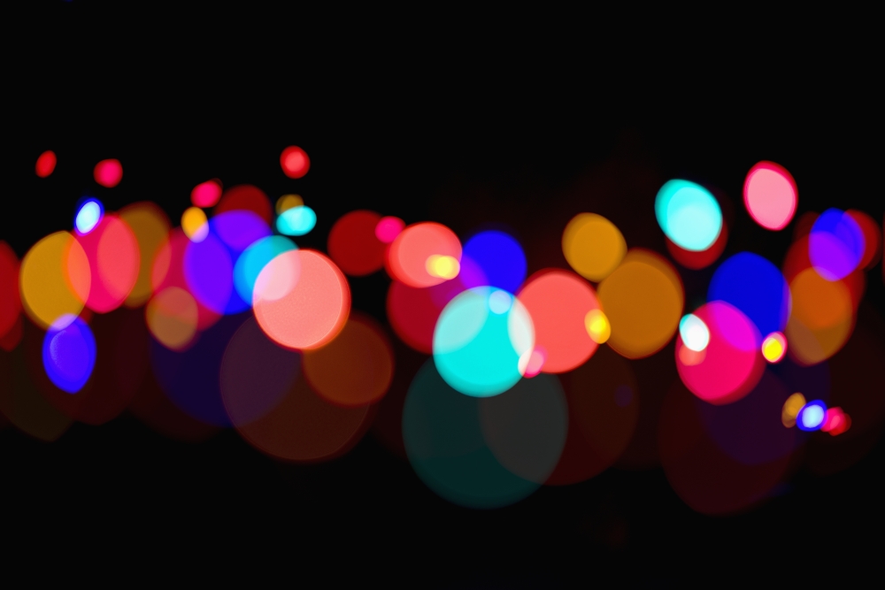 Blur Of Coloured Lights Edmonton Alberta Canada Canvas Art - Corey Hochachka Design Pics (19 x 12)