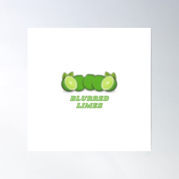 Blurred Limes Poster Wall Art, Modern Wall Decor For Living Room Bedroom, 16x16 UNFRAMED