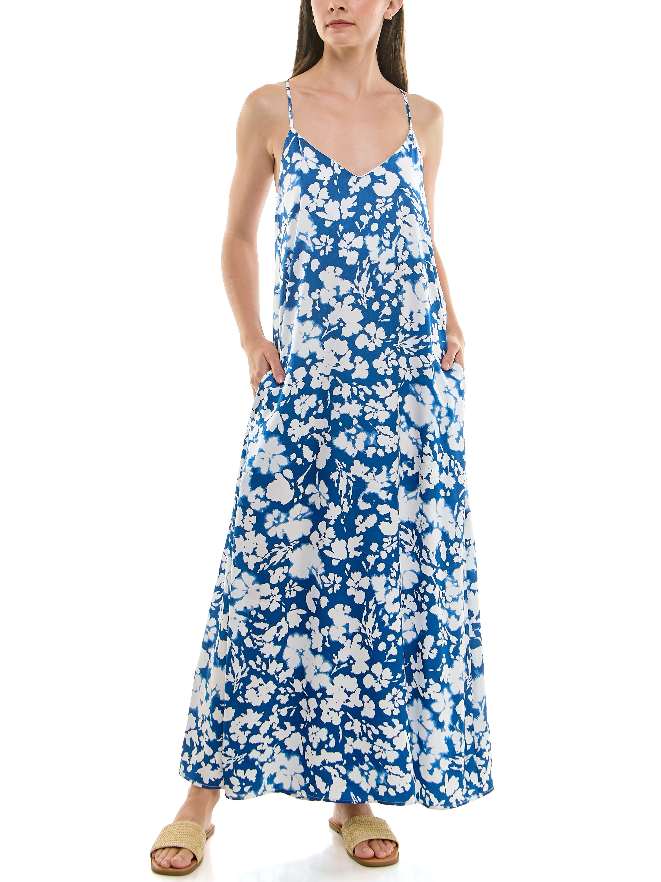 Nicole Miller Women's Maxi Slip Dress With Built In Bra, Sizes S-XL