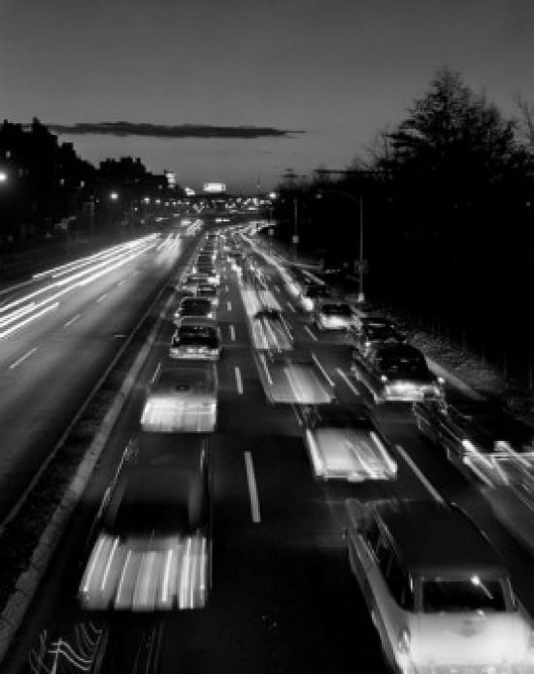 Blurred traffic on motorway at dusk Canvas Art - (18 x 24)