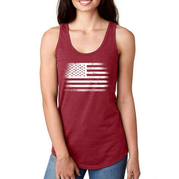 Blurry American Flag Racerback Tank Women -Smartprints Designs, Female x-Small