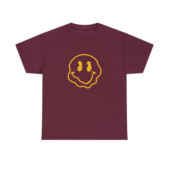 Blurry smiley face graphic t shirt Unisex Heavy Cotton Tee