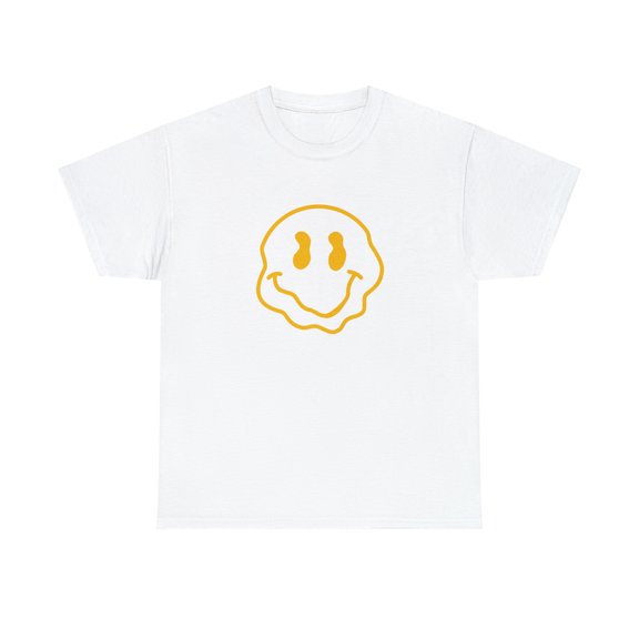 Blurry smiley face graphic t shirt  Unisex Heavy Cotton Tee