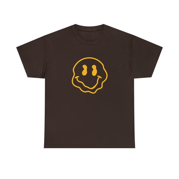 Blurry smiley face graphic t shirt  Unisex Heavy Cotton Tee