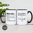 thumbnail image 1 of Blursday Retirement Coffee Mug Custom Happy Retirement Cup, Funny Office Goodbye Gift, 1 of 5