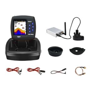 Blusea 100ft Detection Depth Sonar Fish Finder, Wireless High Clear Portable Depth Reader for Boats