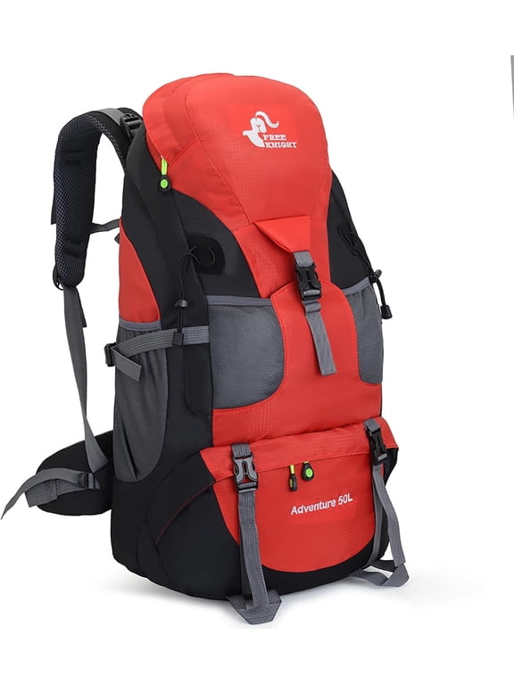 50L Hiking Backpack, Water Resistant Lightweight Outdoor Sport Daypack Travel Bag for Camping Climbing Skiing Cycling