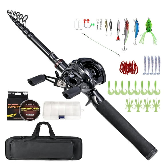 Blusea 7ft Baitcasting Fishing Rod and Reel Combo Full Kit,Left Handed