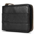 thumbnail image 1 of Blusea Mens Leather Wallet Zipper RFID Blocking Wallets Coins Purse, 1 of 6