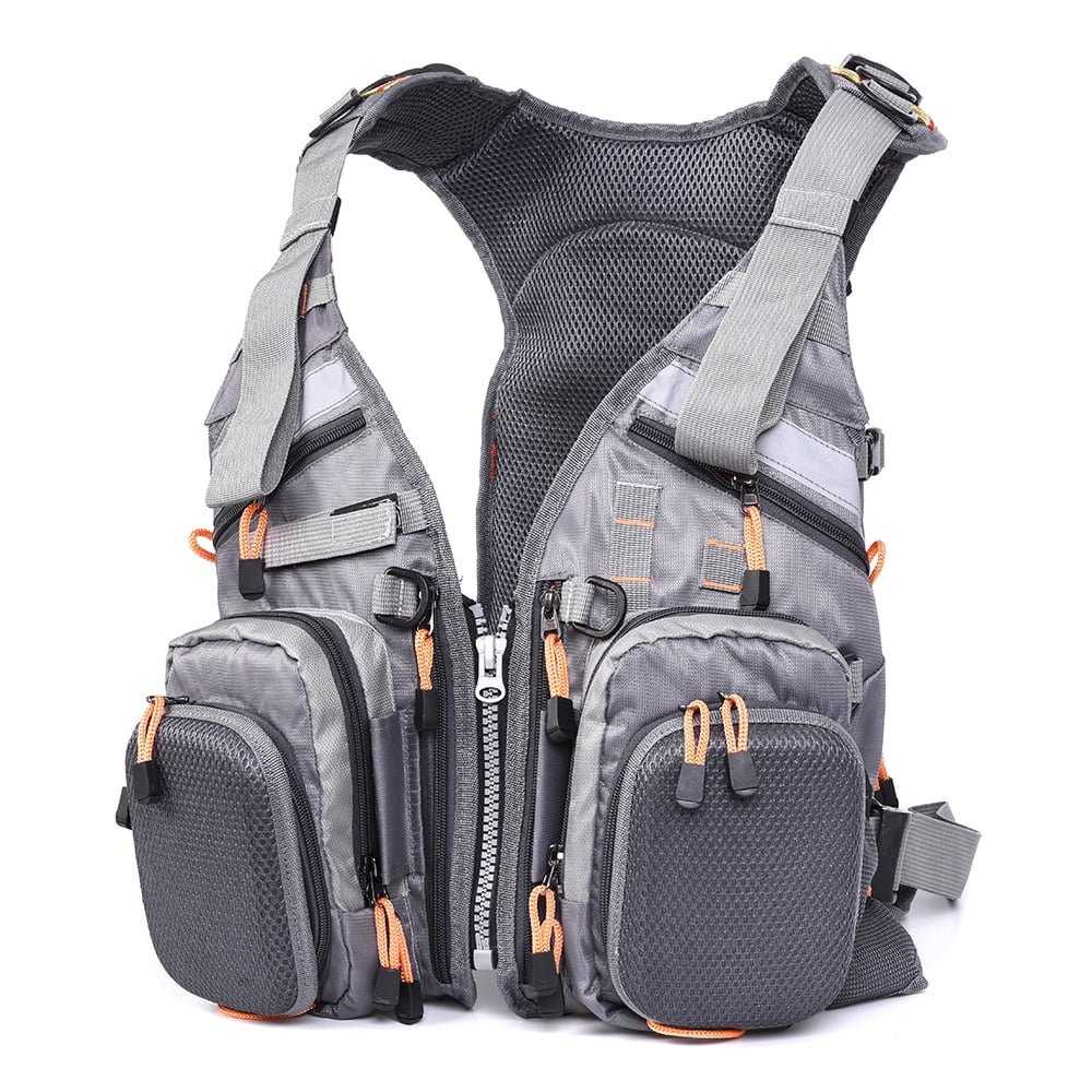 Blusea Mesh Fly Fishing Vest Backpack Breathable Outdoor Fishing Vest 