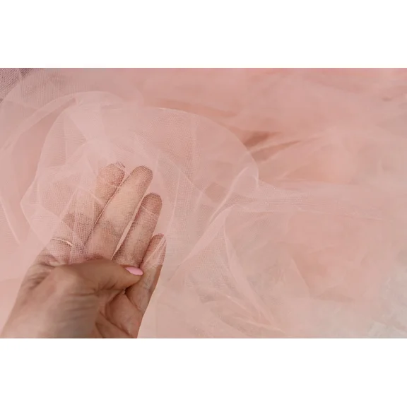 Blush 108 In Wide Tulle Fabric By The Yard 42