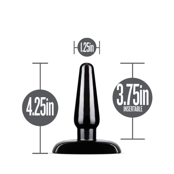 Anal Adventures Basic Anal Plug Small Black