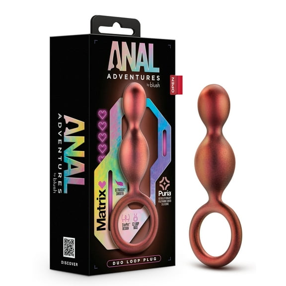 Blush Anal Adventures Matrix Duo Loop Plug - Copper