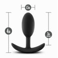 thumbnail image 1 of Blush Anal Adventures Platinum Silicone Vibra Slim Plug Medium - Black, 1 of 8