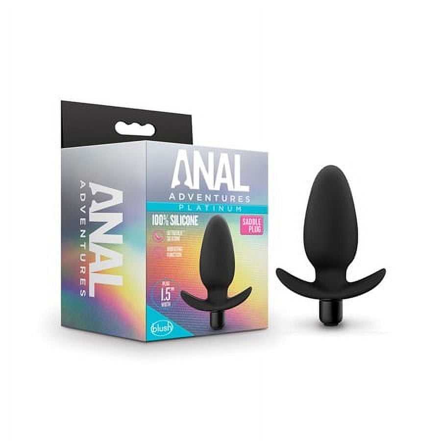 Blush Anal Adventures Platinum Silicone Vibrating Saddle Plug Black -  Walmart.com